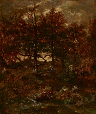 Otoño en St. Jean de Paris, Bosque de Fontainebleau de Pierre Etienne Theodore Rousseau